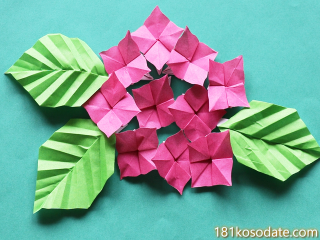 折り紙できれいな紫陽花を簡単に作ってみた感想